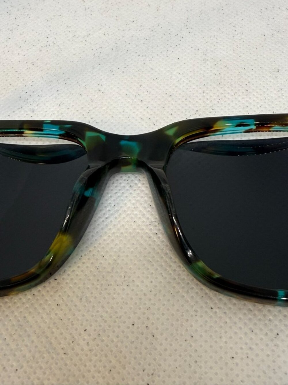 Carfia CA5354 Blue Green Tortoise Rectangular Acetate Sunglasses Col.N04 - Picture 5 of 10